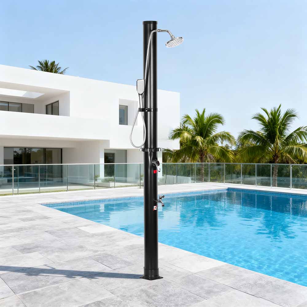 LY18L05-HB 18L İki Bölümlü ABS Krom Duş Başlığı Güneş Enerjili Duş Açık Bahçe Duşu